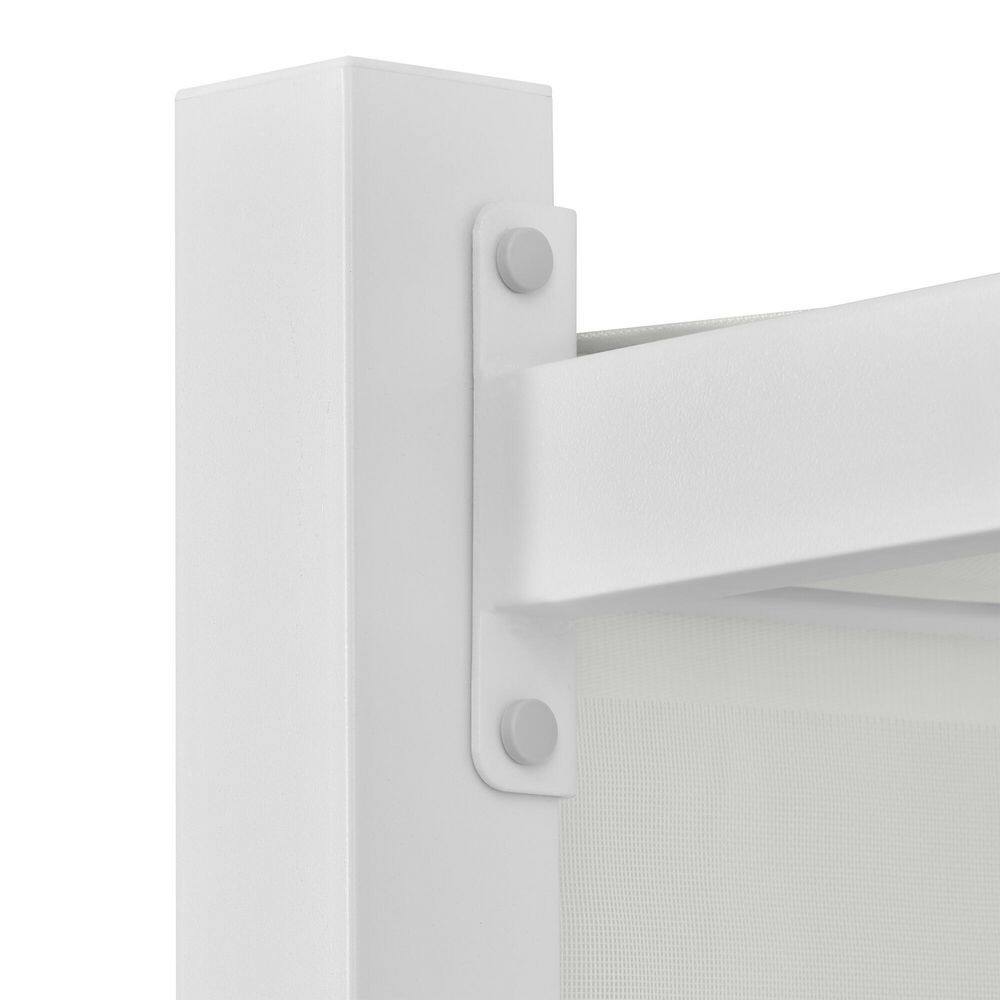 Hampton Bay Stillman 9.8 ft. x 9.8 ft. White Metal Pergola