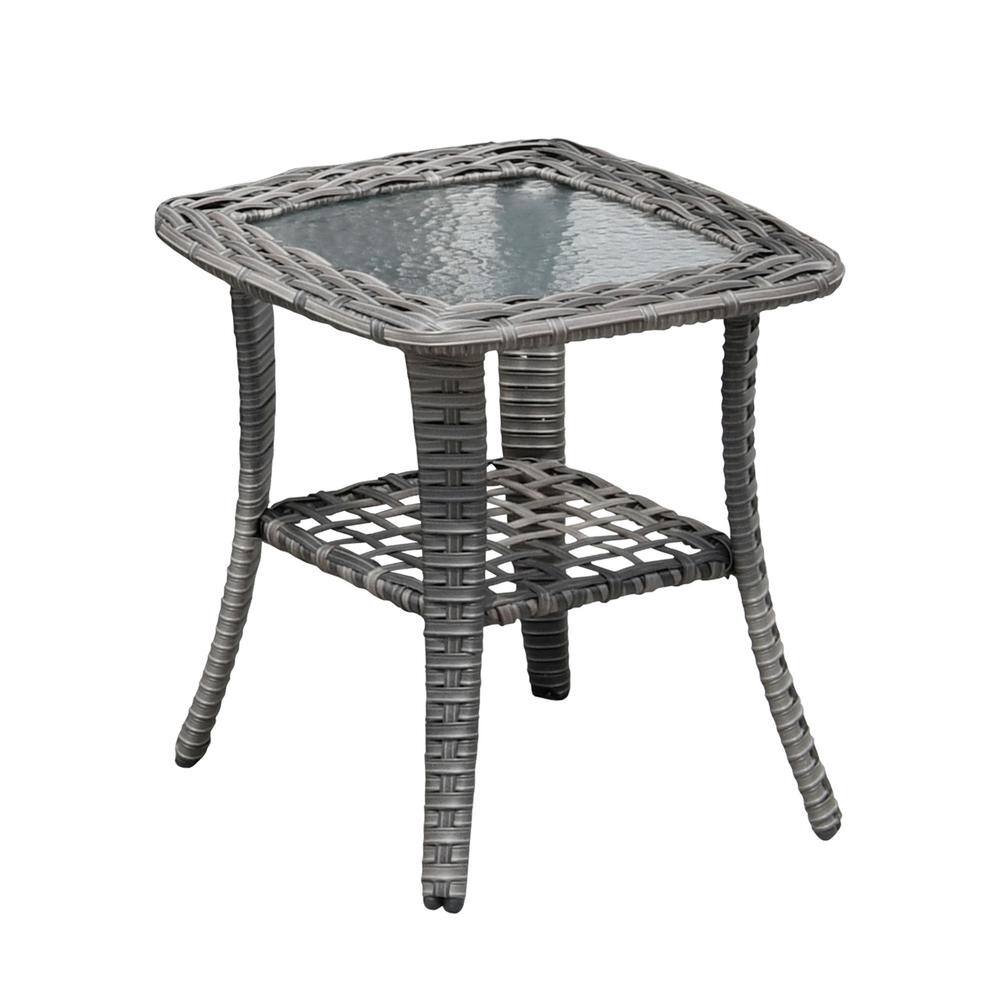 None Monet Brown 5-Piece Wicker Patio Conversation Seating Sofa Set with Beige Cushions and Swivel Rocking Chairs