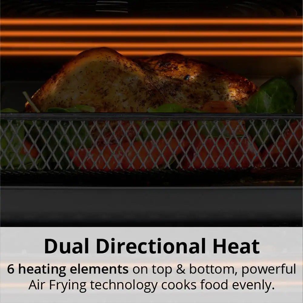 ARIA All-in-1 Premium 30 Qt. Stainless Steel Touchscreen Air Fryer Toaster Oven with Recipe Book