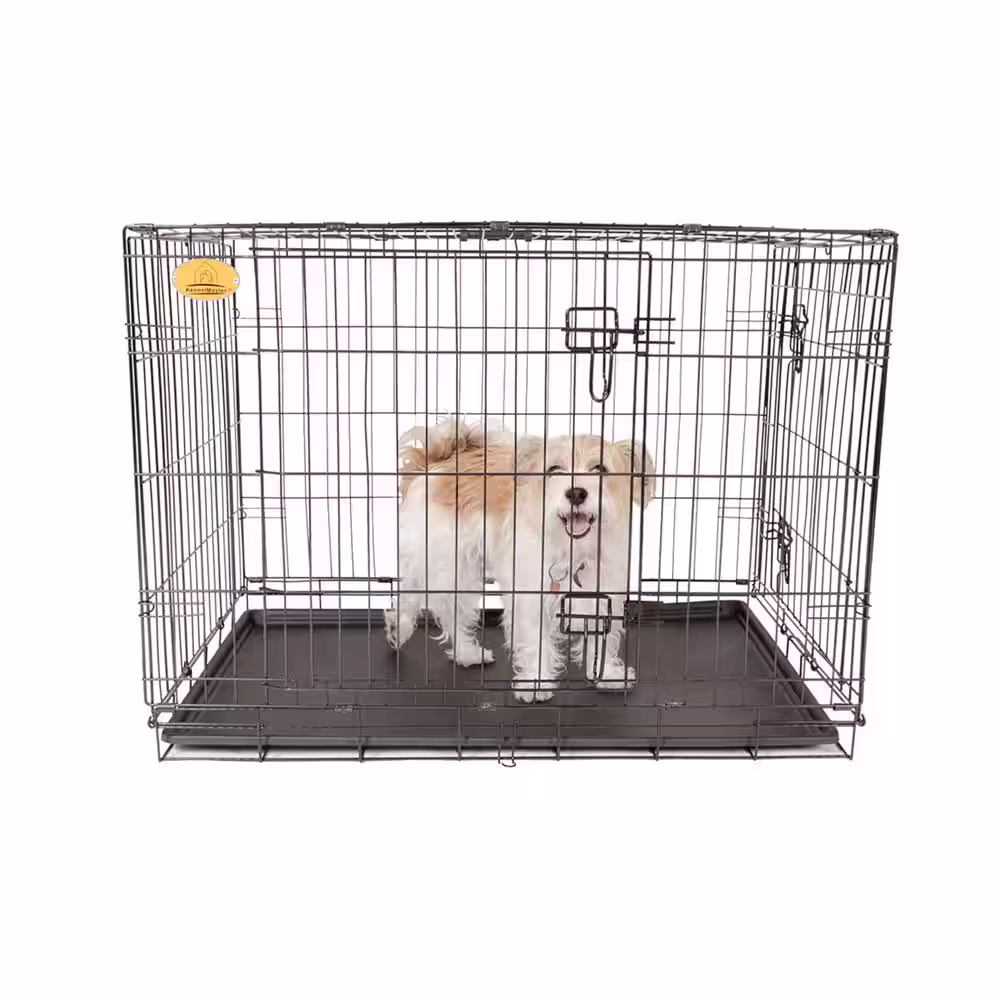 KennelMaster 36 in. x 23 in. x 27 in. Medium Wire Dog Crate