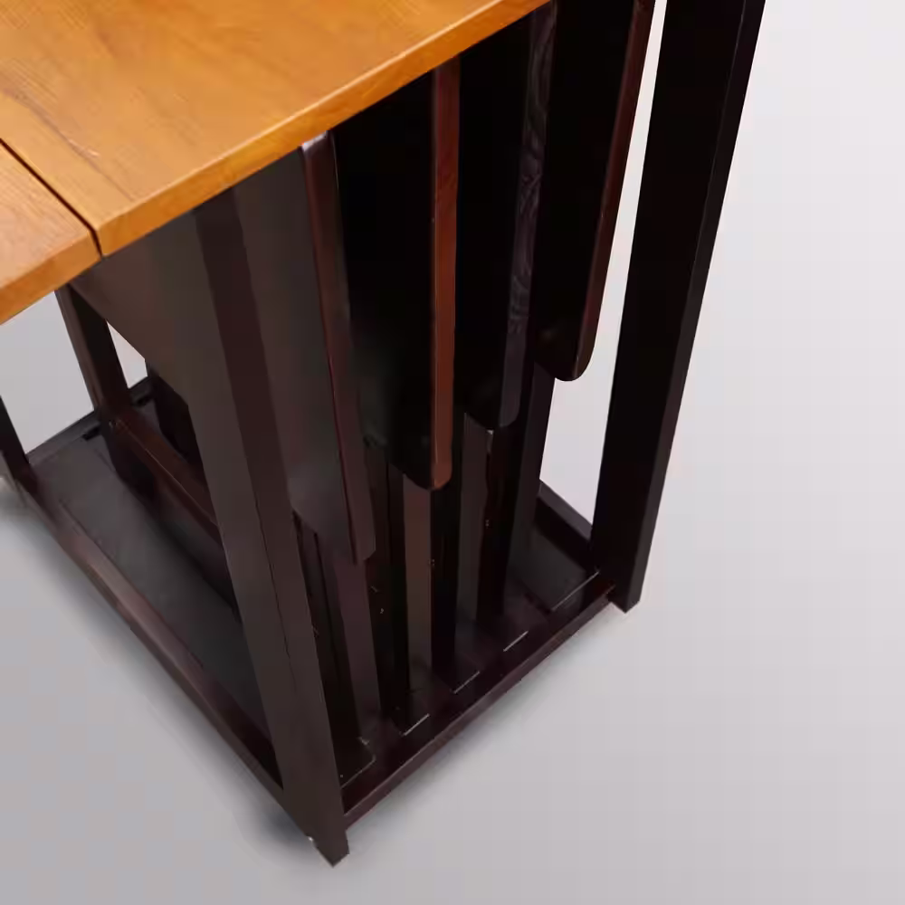 Casual Home Mission Oak Espresso Drop Leaf Table with TV Tray