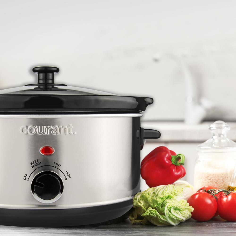 Courant 3.5 qt. Oval Stainless Steel Slow Cooker