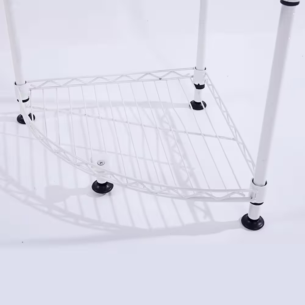 None Triangle White Wire Shelf (12.6 in. W x 12.6 in. D)