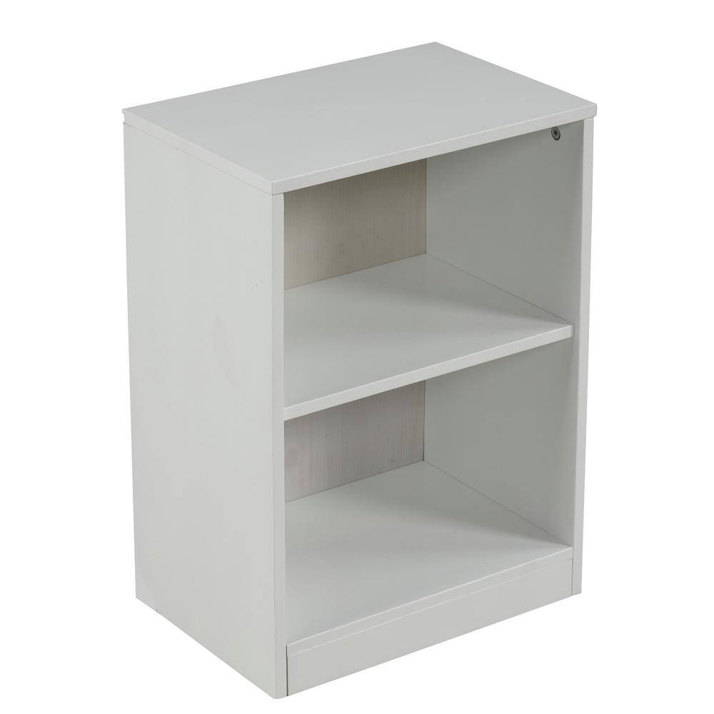 Harper & Bright Designs White Twin Over Full Loft Bed with Cabinet