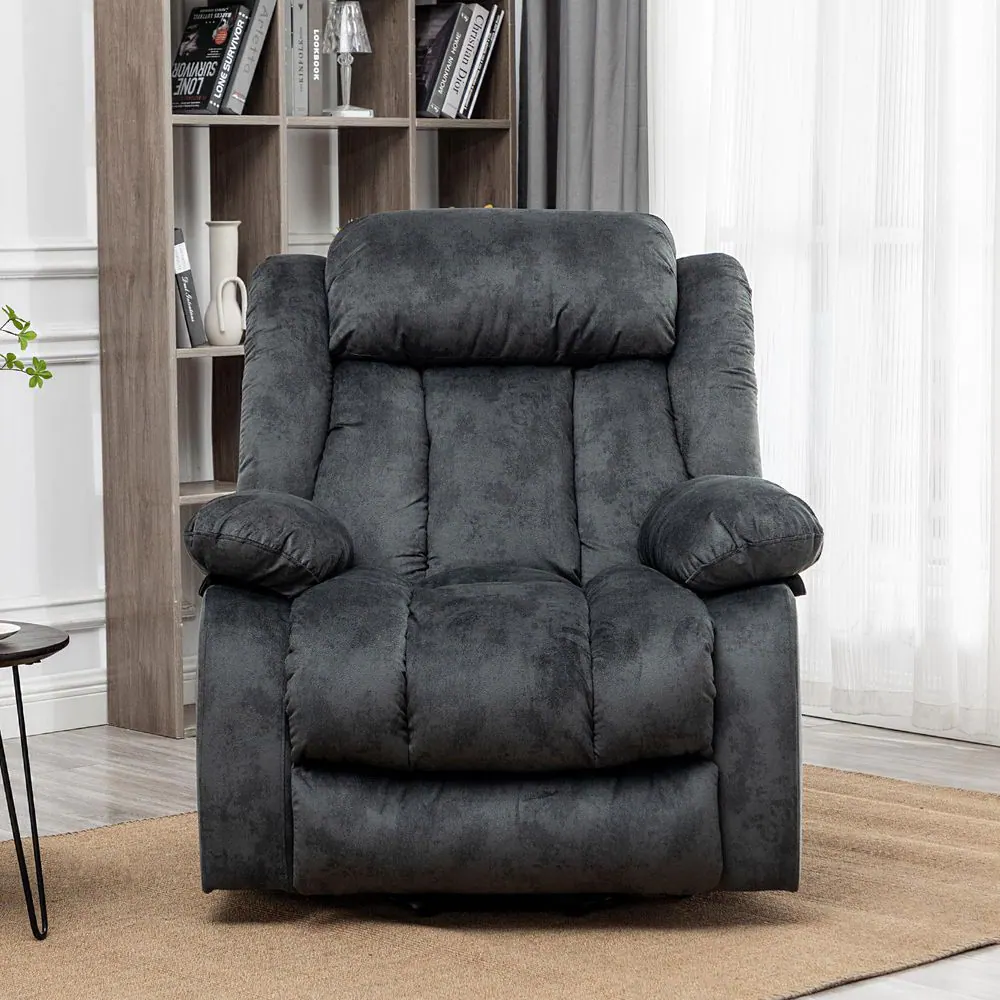 KINWELL Gray Soft and Big Multifunctional Power Lift Heated Massage Recliner