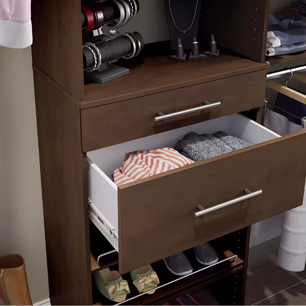 ClosetMaid Style+ 10 in. x 25 in. Chocolate Modern Drawer Kit for 25 in. W Style+ Tower
