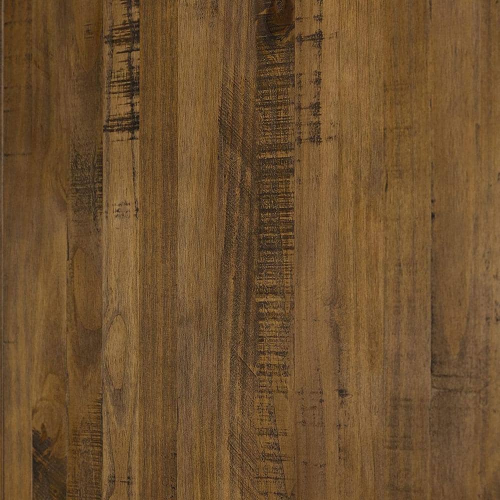 Walker Edison Furniture Company Durango 72 in. Mahogany Rustic Urban Industrial Farmhouse Distressed Solid Wood Dining Table