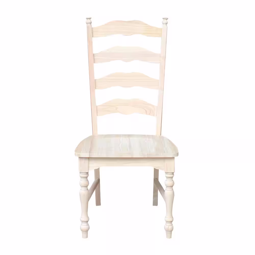 International Concepts Maine Unfinished Wood Ladder Back Dining Chair (Set of 2)