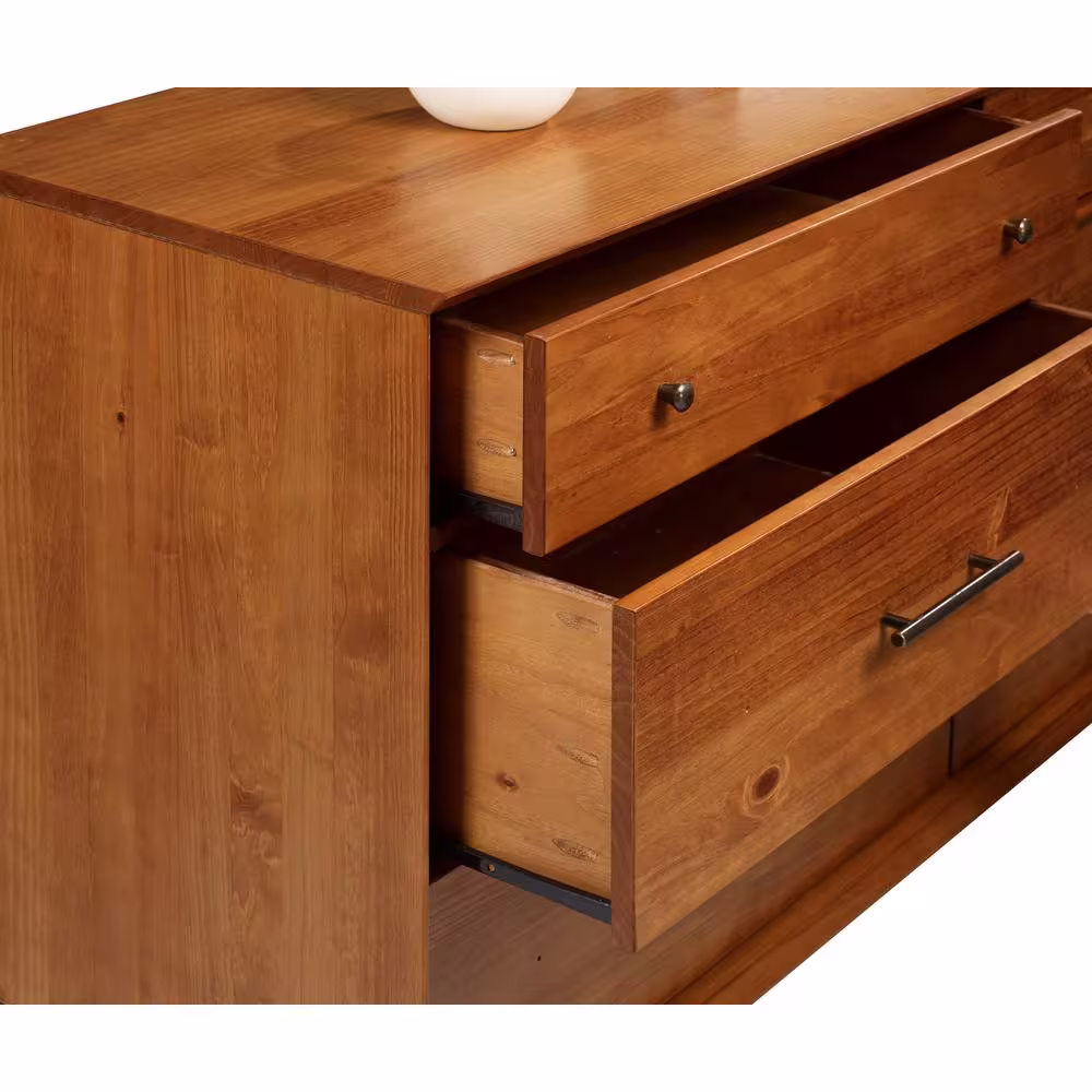 Camaflexi Mid-Century 6-Drawer Castanho Dresser