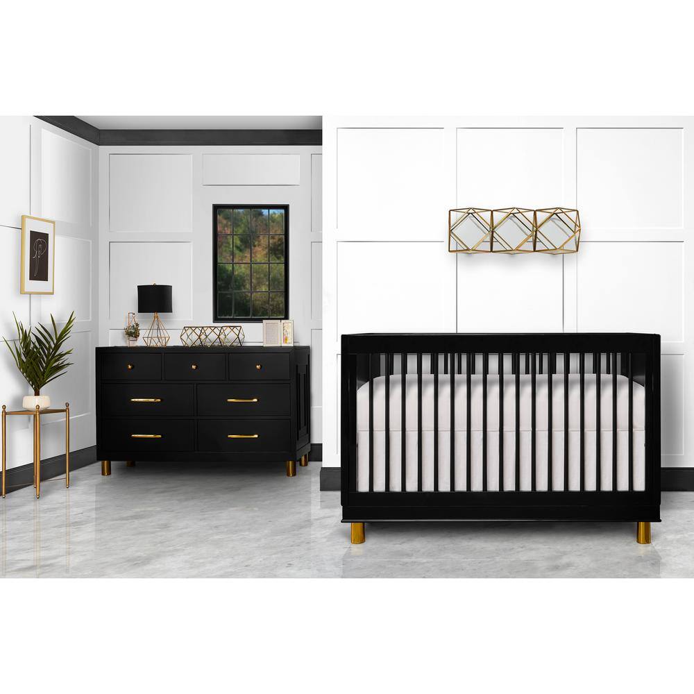 Evolur Loft Art Deco Black Double Dresser