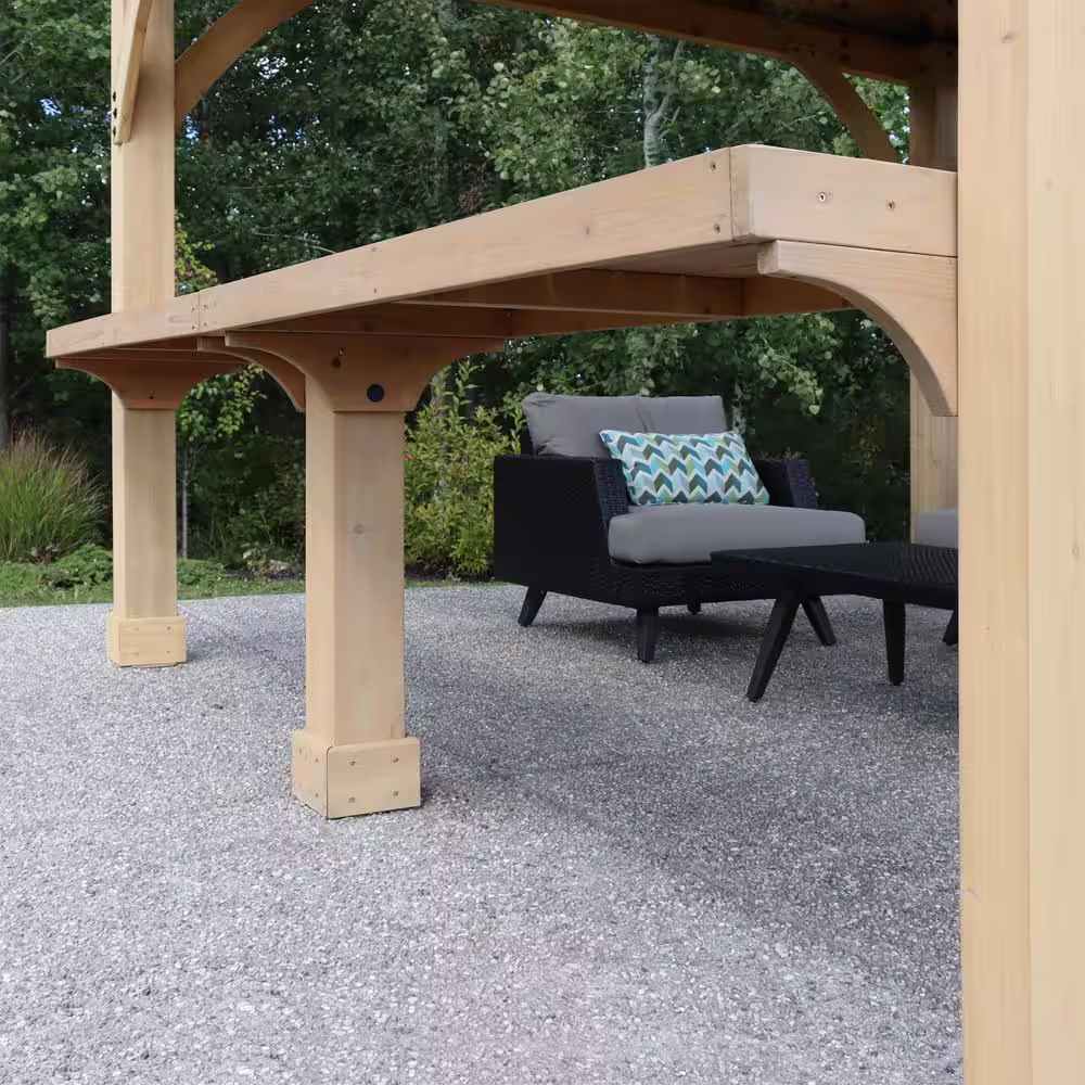 Yardistry 10 ft. Meridian Wood Counter