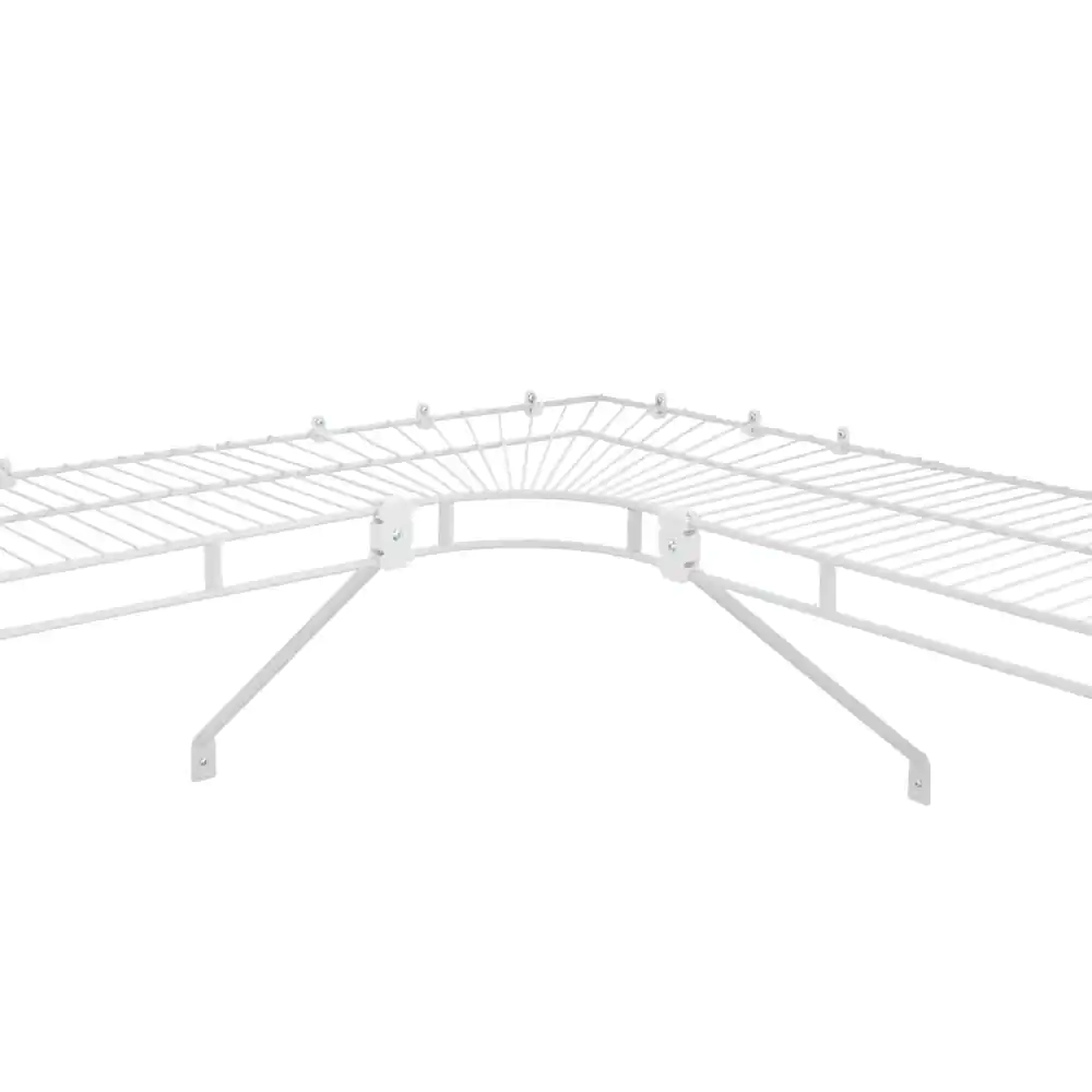 Everbilt 12 in. Fixed Mount Corner Shelf and Rod