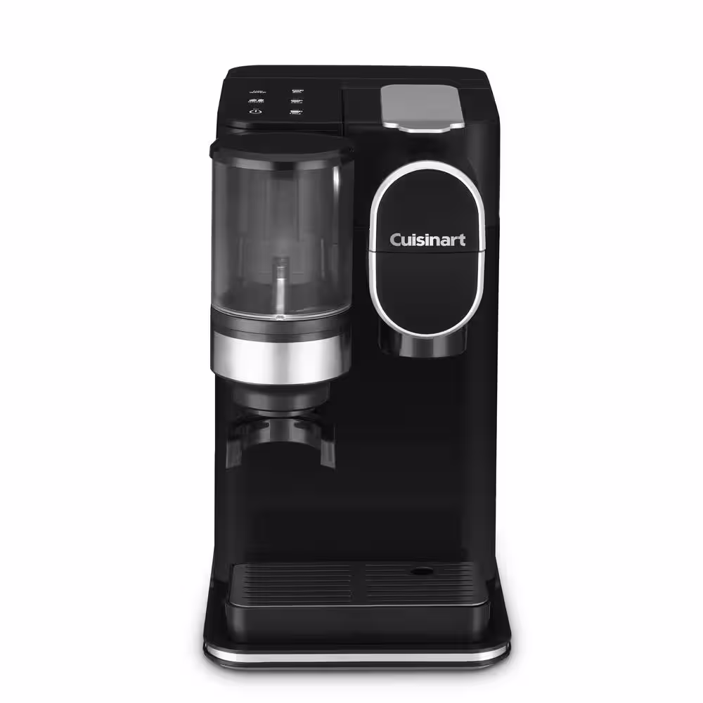 Cuisinart Grind and Brew Single Serve 1-Cup Black Coffee Maker with 48 oz. Water Reservoir and Conical Burr Mill