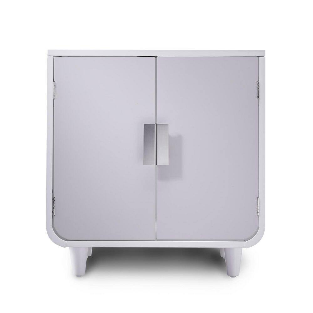 TEAMSON PETS Dyad Alpine White Wooden Cat Litter Box