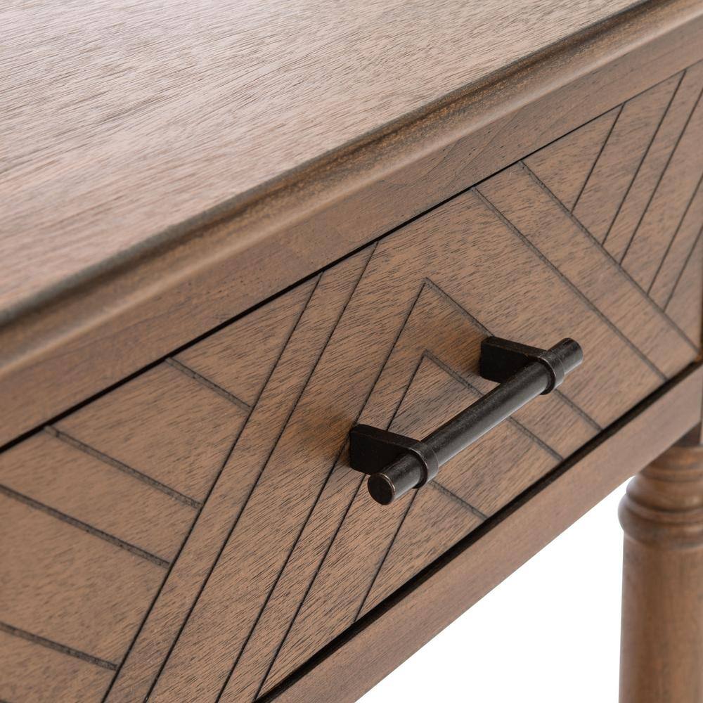 SAFAVIEH Peyton 2-Drawer Brown Wood Console Table