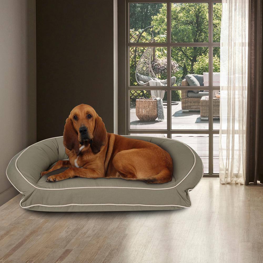 Carolina Pet Company Large/X-Large Sage Classic Canvas Bolster Bed