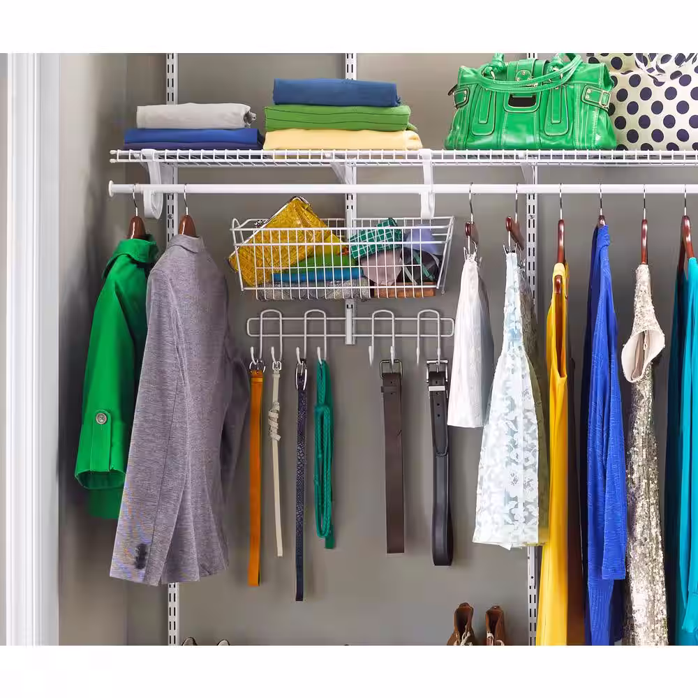 ClosetMaid 8.4 in. H x 19.5 in. W White Steel 1-Drawer Close Mesh Wire Basket