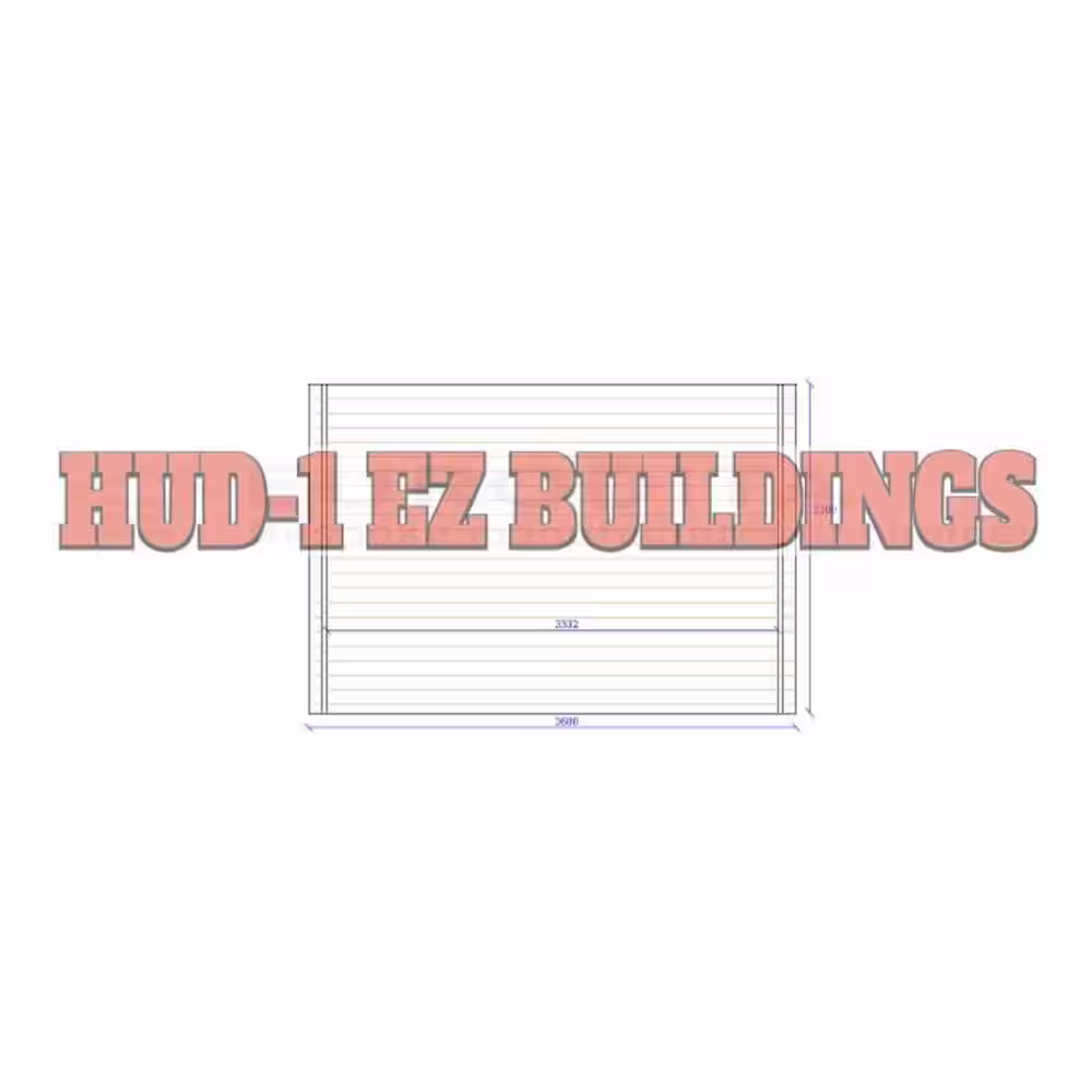 Hud-1 EZ Buildings Vivin C 9 ft. 9 in. x 16 ft. 8 in. x 9 ft. 5 in. D.I.Y. Log Building Kit