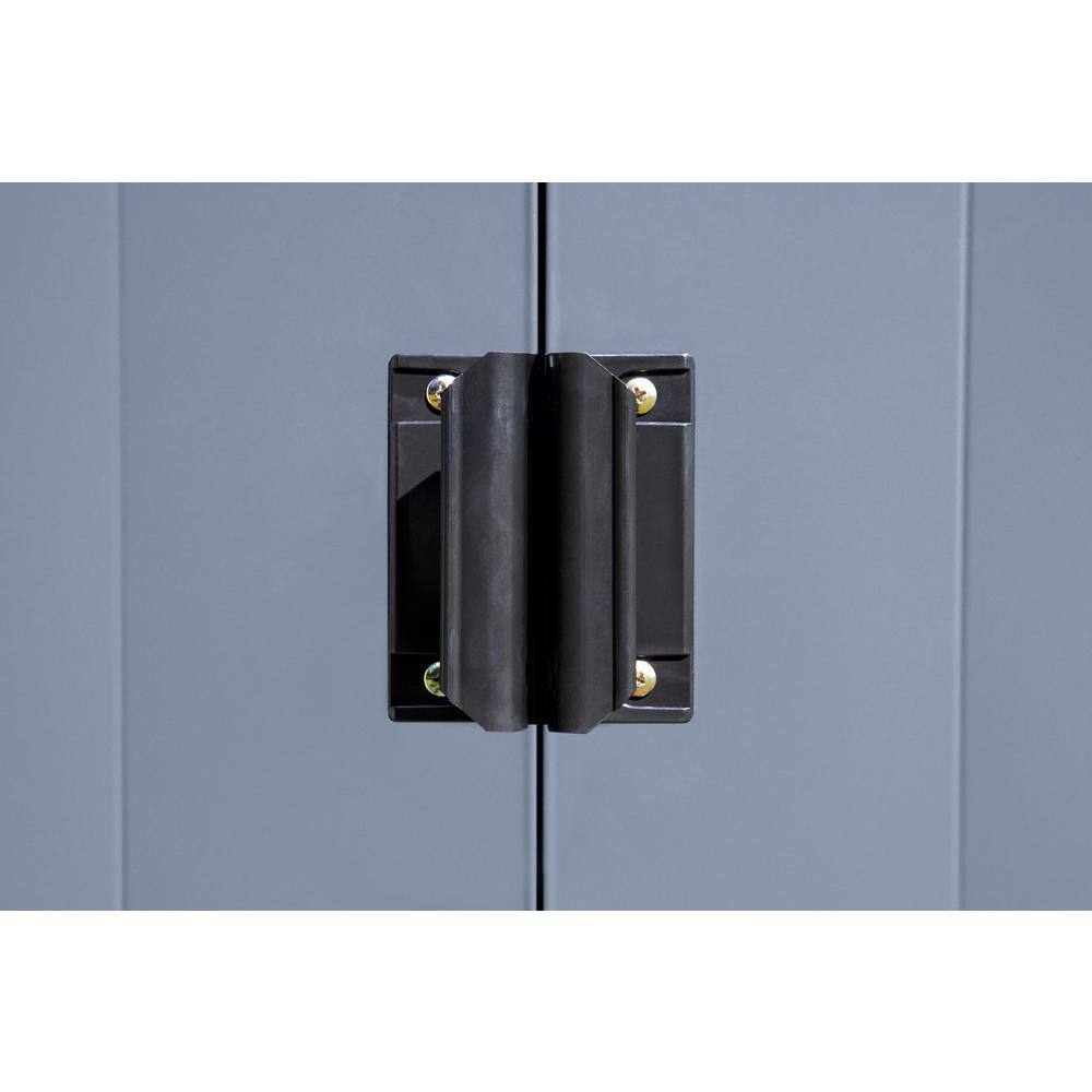 Arrow Metal 3-In-1 Utility Shed, 50 sq. ft., 10 ft. W x 5 ft. D, Includes Lockable Shed, Firewood Rack and Open-Air Extension