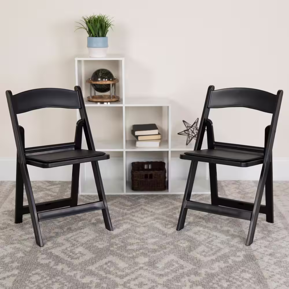 Carnegy Avenue Black Resin Folding Chair (Set of 4)