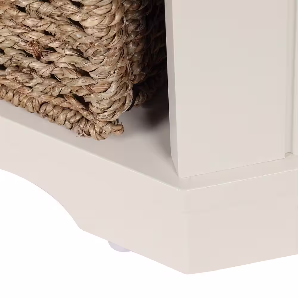 Home Decorators Collection Whitaker Corner Bench in Off-White (20 in. H x 28 in. W)