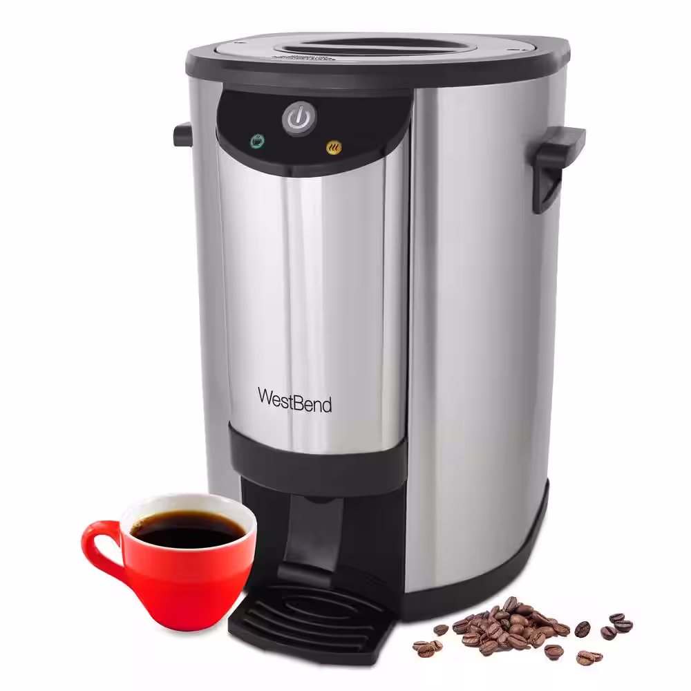 West Bend Large Capacity Stainless Steel 42-Cup Coffee Maker