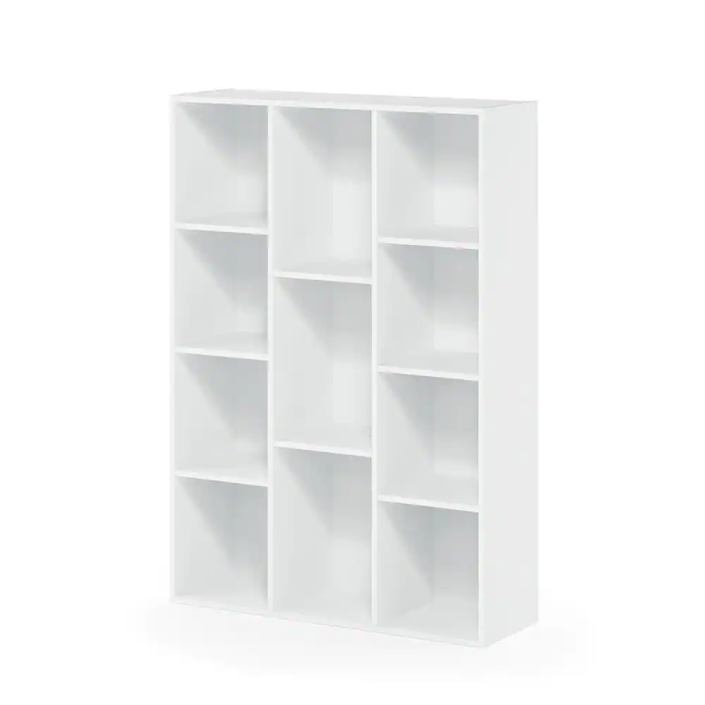 Furinno White 11-Cube Reversible Open Shelf Bookcase