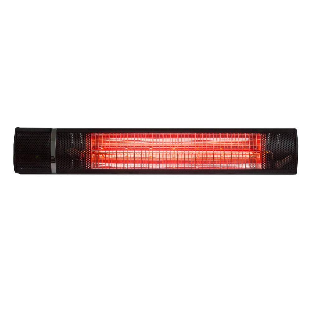 Hiland 1,500-Watt Infrared Wall Mount Black Electric Patio Heater