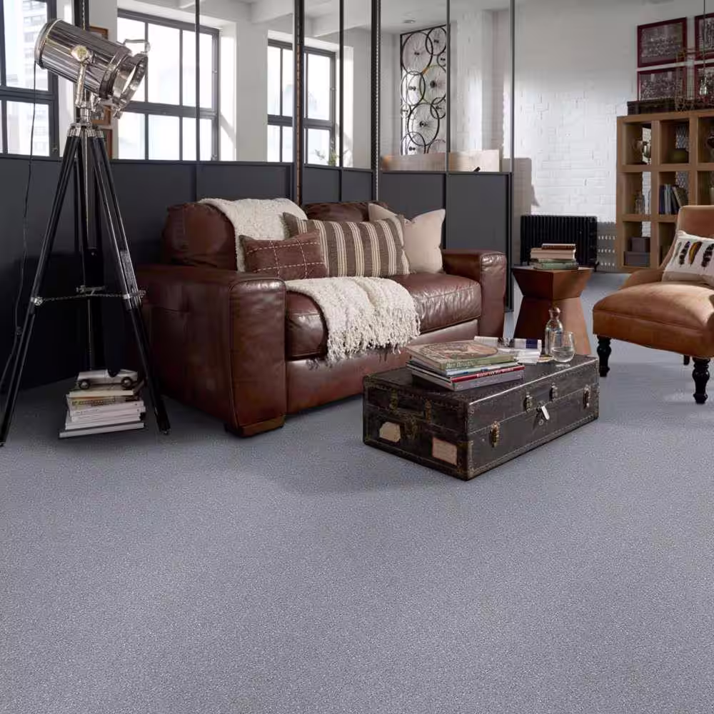 Home Decorators Collection Brave Soul I - Cinder - Gray 34.7 oz. Polyester Texture Installed Carpet