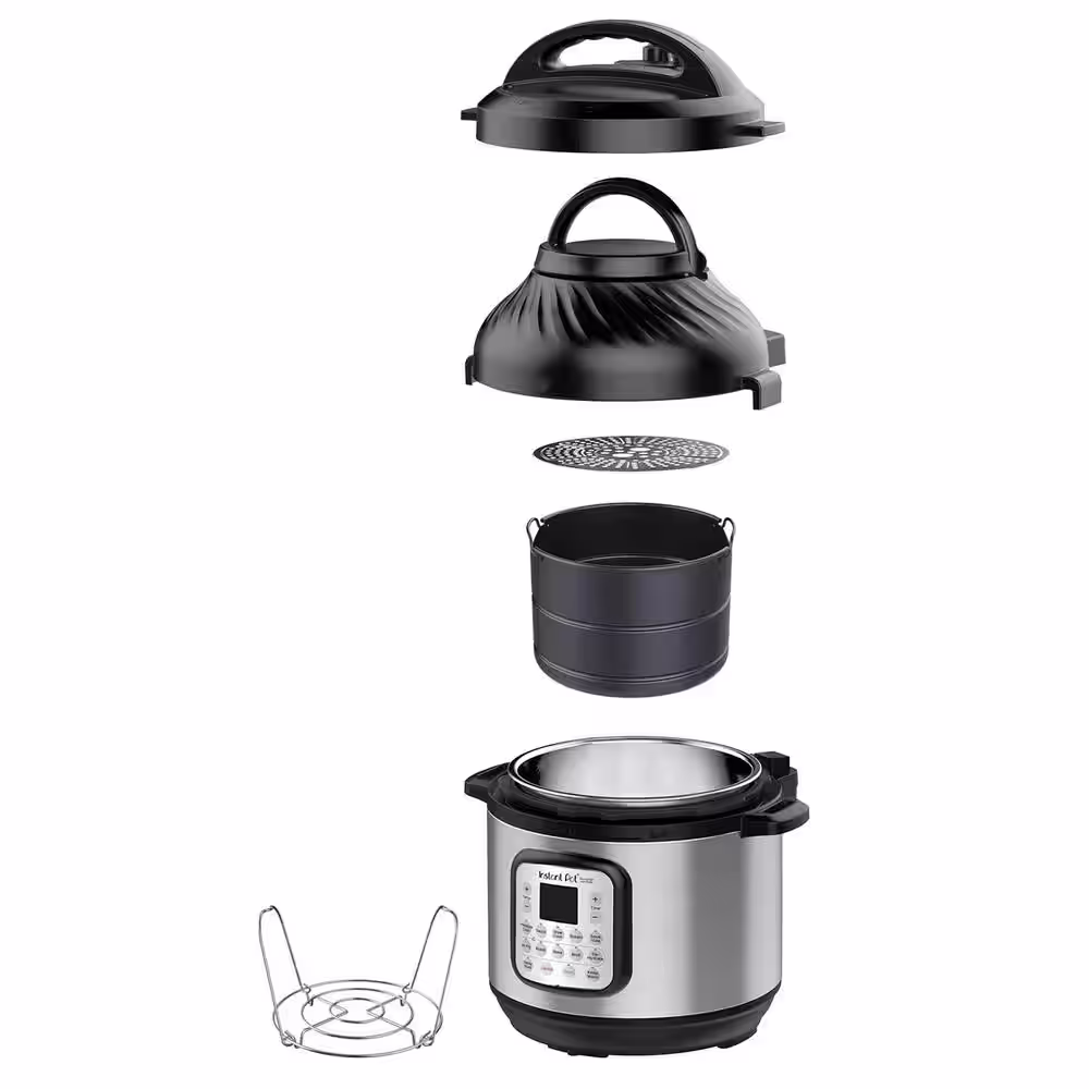 Instant Pot 8 Qt. Silver Duo Crisp Air Fryer with EPC Combo