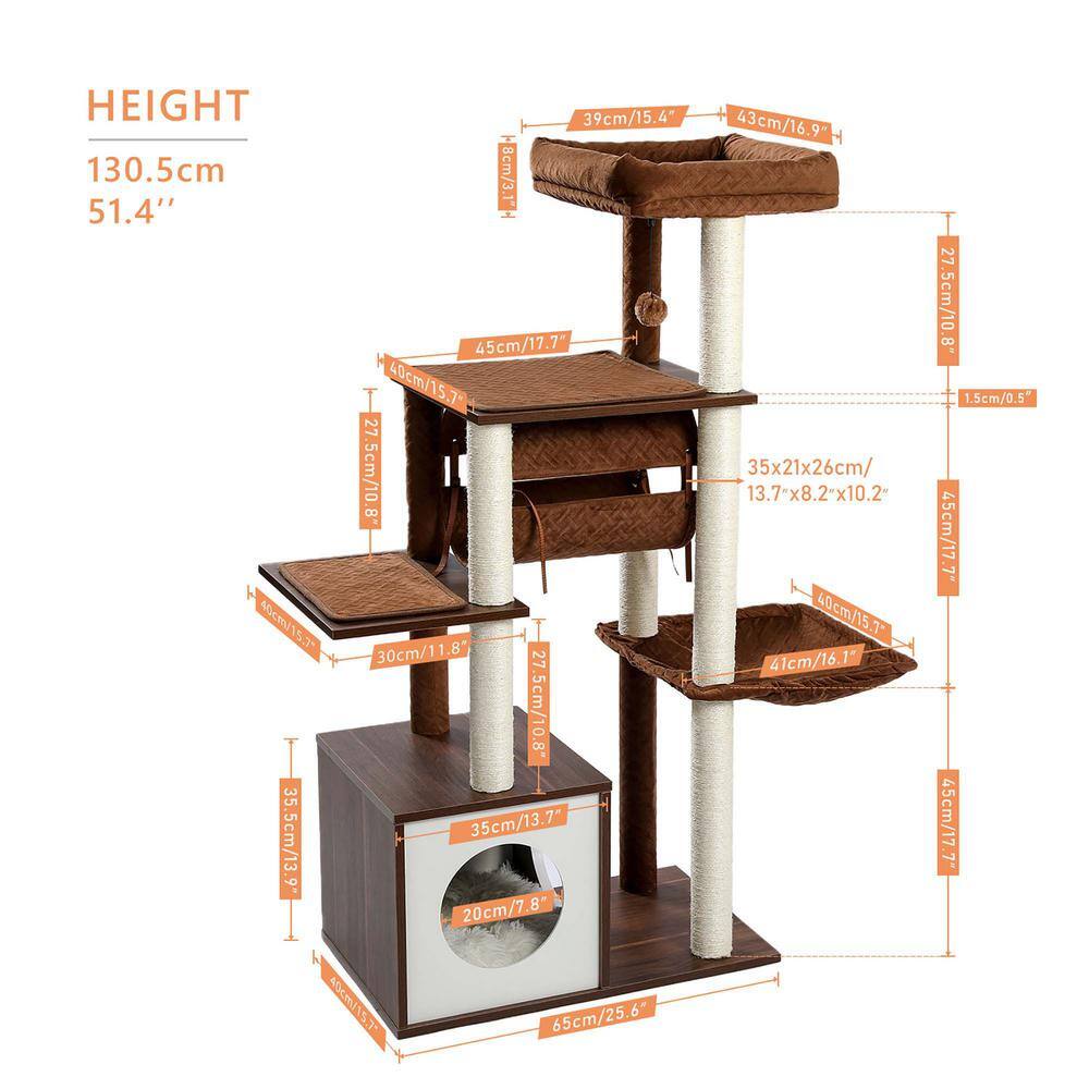 Foobrues Modern Cat Tree Furniture Pet Cat Scratching Posts and Trees