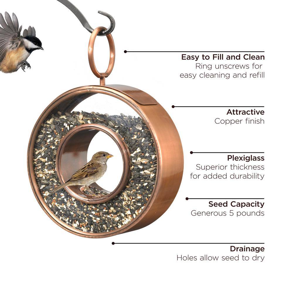 Good Directions Just in Time Fly-Thru Copper Bird Feeder