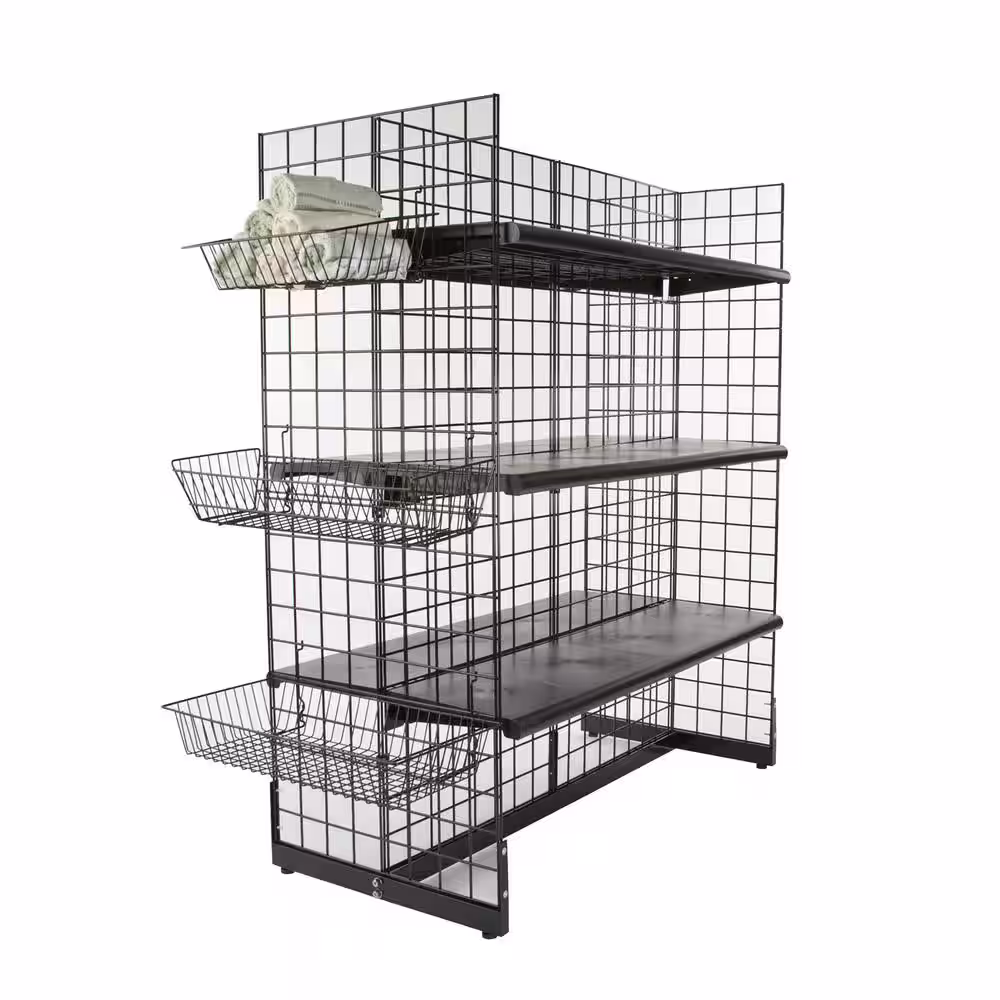 Econoco 50 in. L x 25 in. W Black Grid Panel Gondola Base