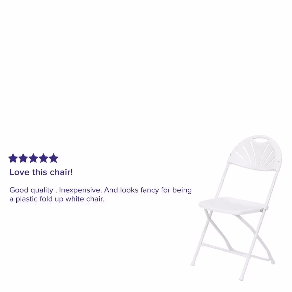 Carnegy Avenue White Metal Folding Chair (Set of 8)