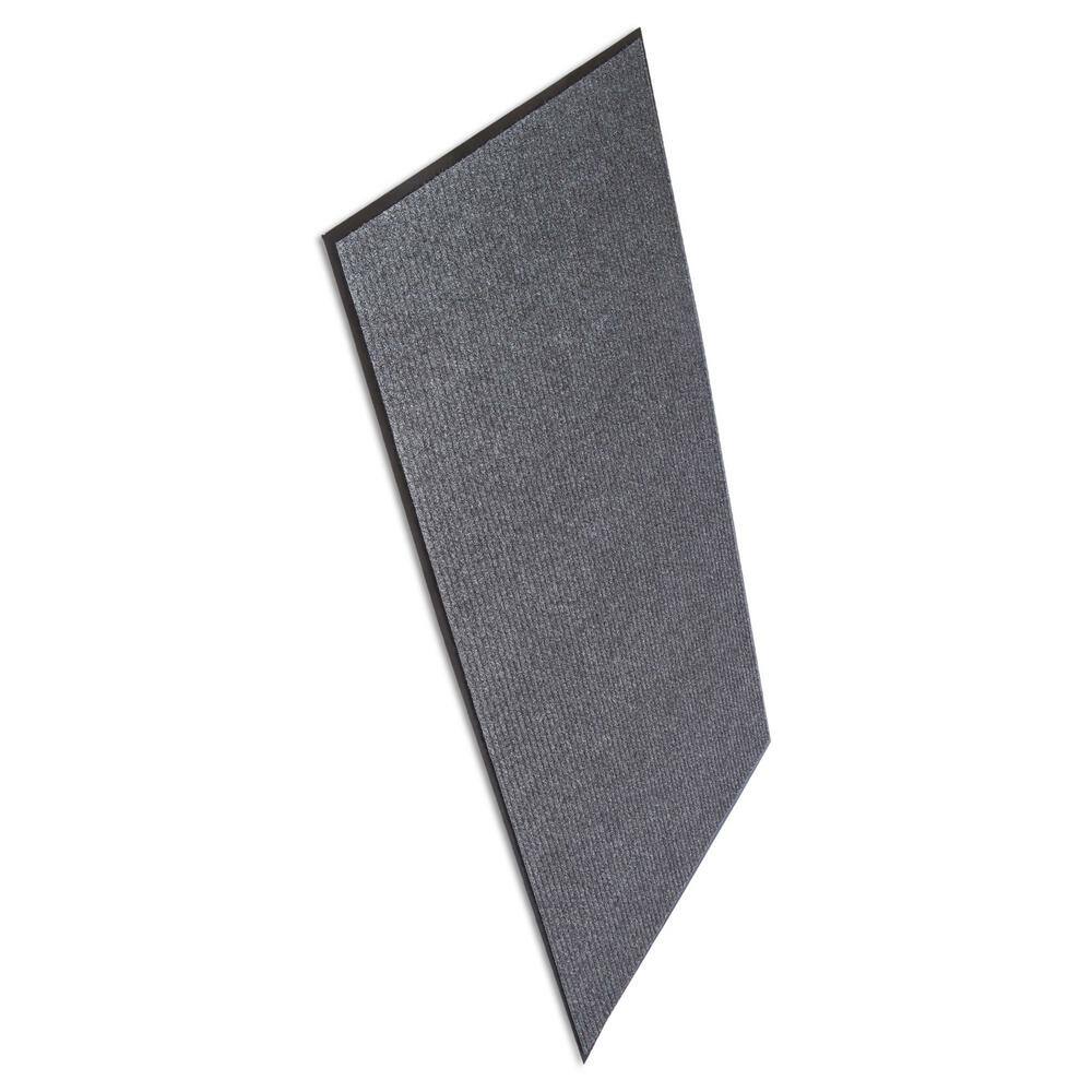 Crown Needle Rib Gray 48 in. x 72 in. Polypropylene Wipe and Scrape Commercial Floor Mat