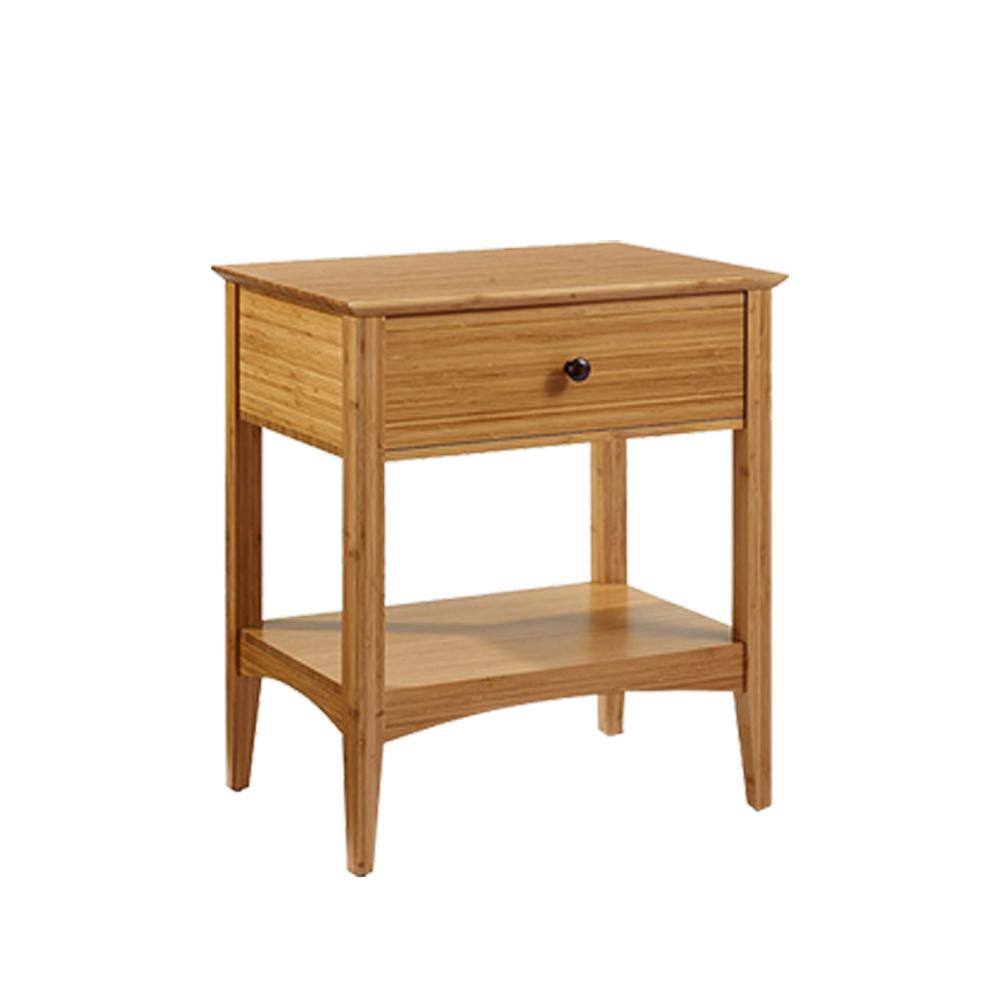 Greenington Willow 1-Drawers Caramelized Nightstand 27 in. H x 17.1 in. W x 23.6 in. L