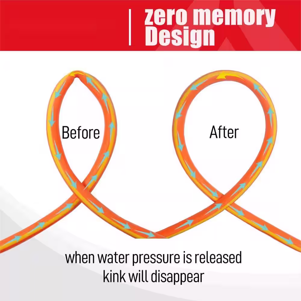 None 5/8 in. x 10 ft. Heavy-Duty Garden Hose, Ultra Flexible Water Hose, Drinking Water Safe, All-Weather, Lightweight