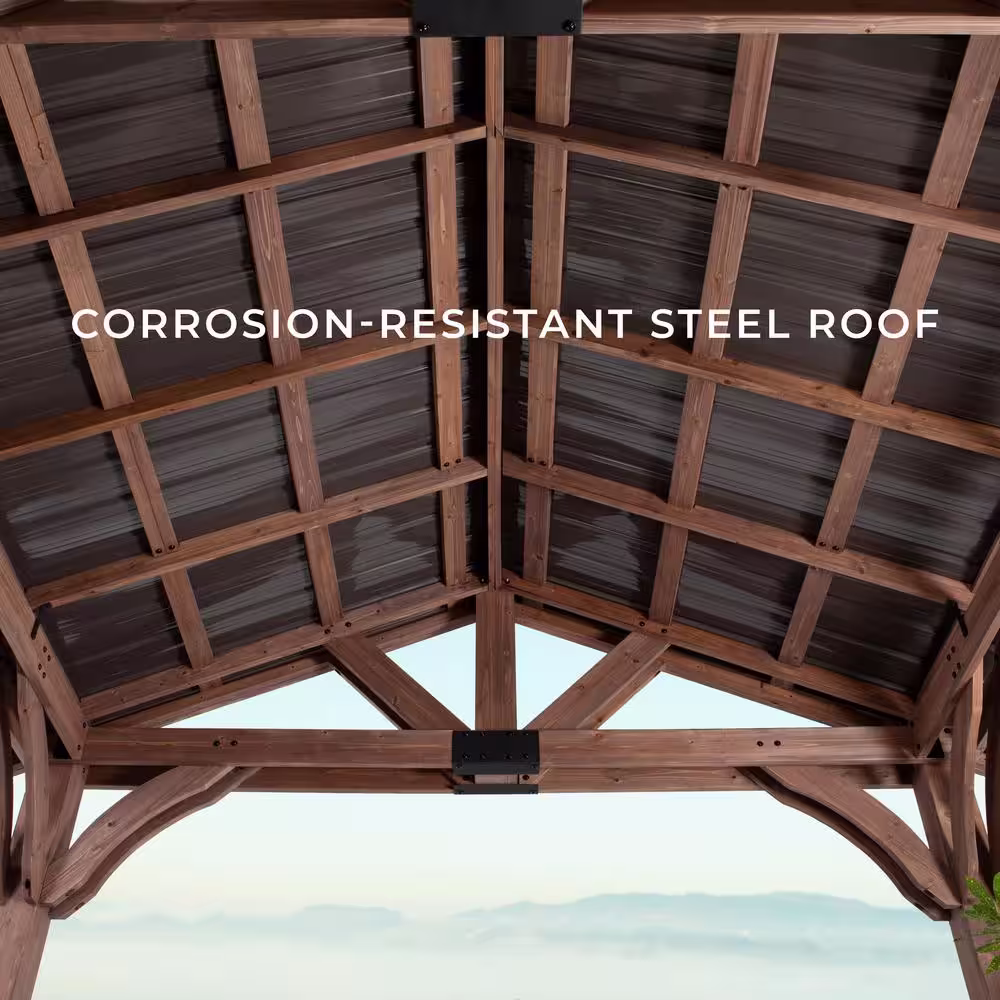 Backyard Discovery Arlington 12 ft. x 10 ft. Gazebo with Steel Roof