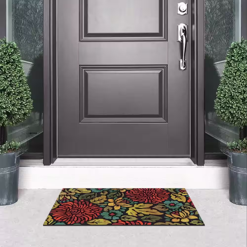 StyleWell Contemporary Bloom 18 in. x 30 in. Door Mat
