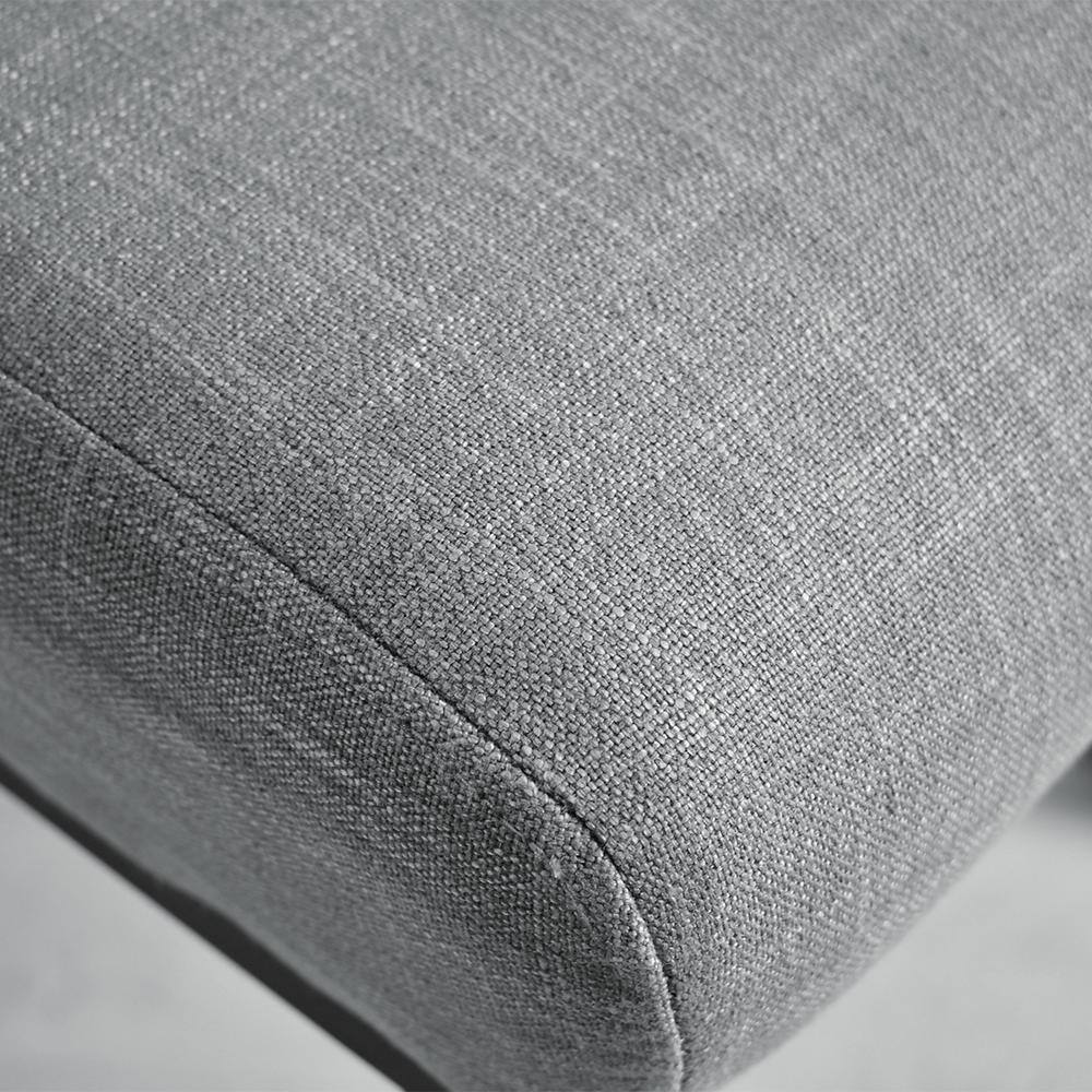 None Linen Sled Base Dining Chairs Grey (Set of 2)