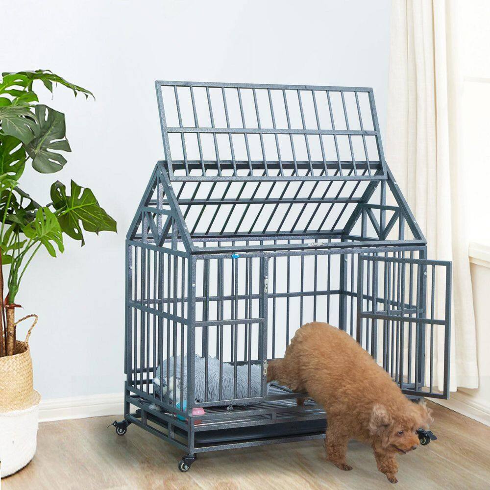 COZIWOW Dog Crate Cage With Removable Wheels