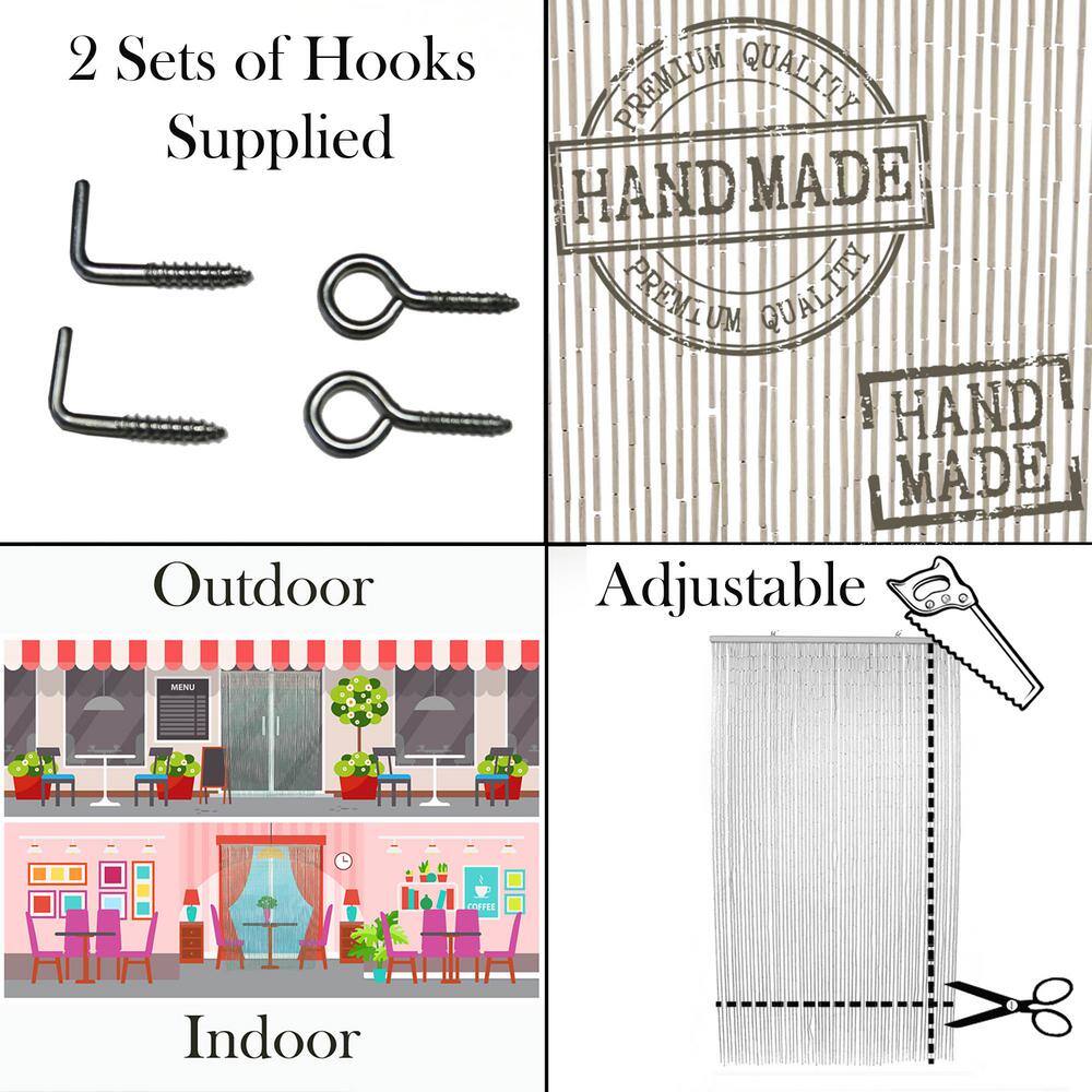 None White Solid Sheer Curtain - 35 in. W x 78 in. L