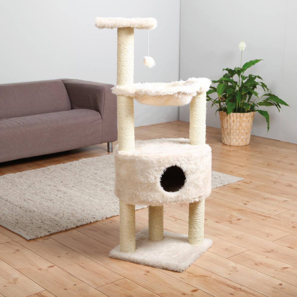 TRIXIE Cream Baza Grande Cat Tower, Scratching Posts