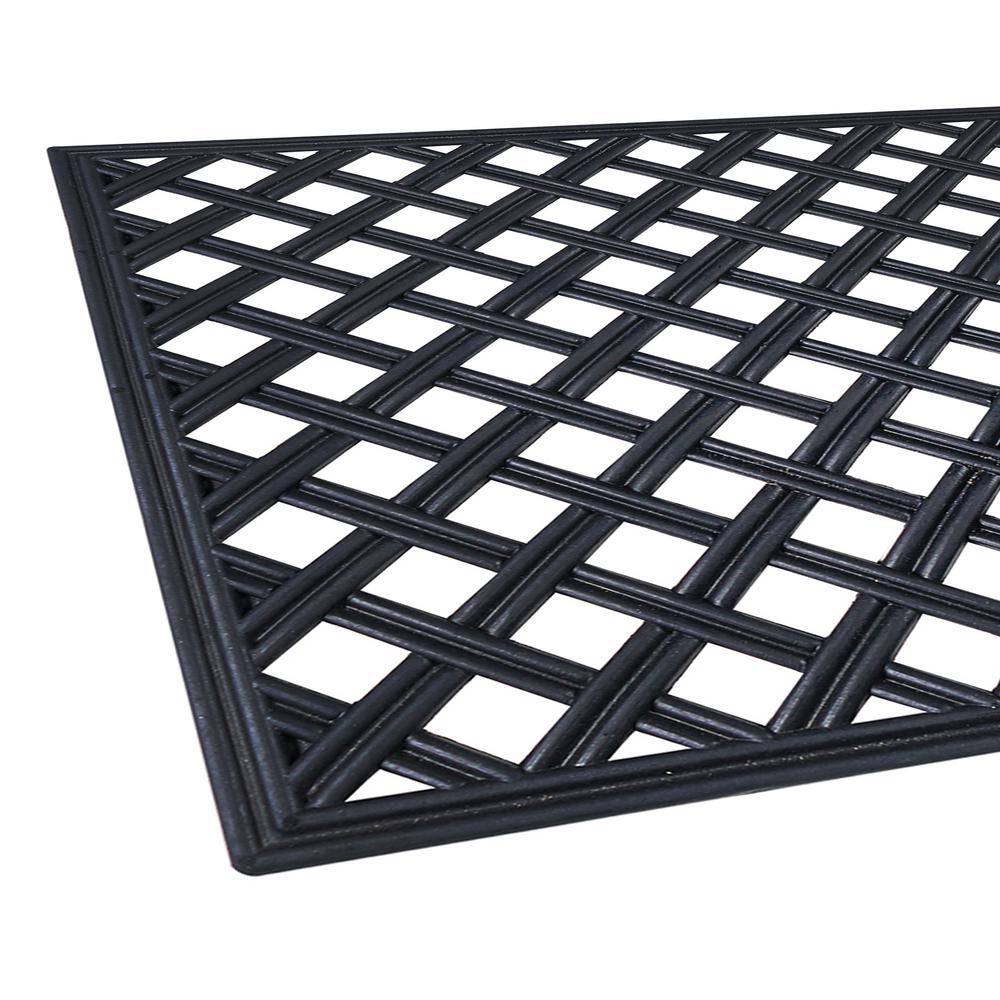 ACHIM Lattice 18 in. x 30 in. Wrought Iron Rubber Mat