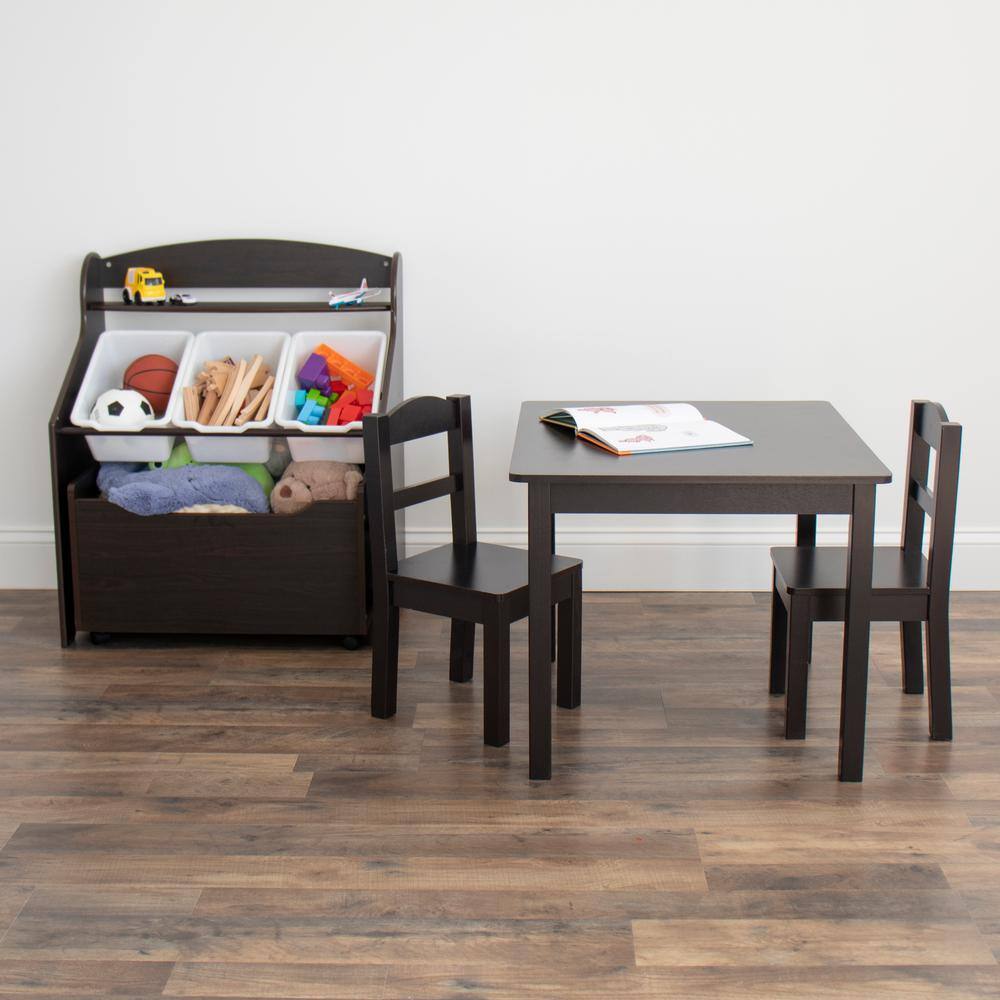 Humble Crew Espresso Collection 5-Piece Espresso Table and Chair Set