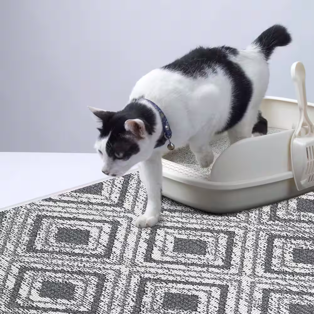 SUSSEXHOME 2 ft. x 3 ft. Mat Cat and Dog Litter Mat for Litter Box