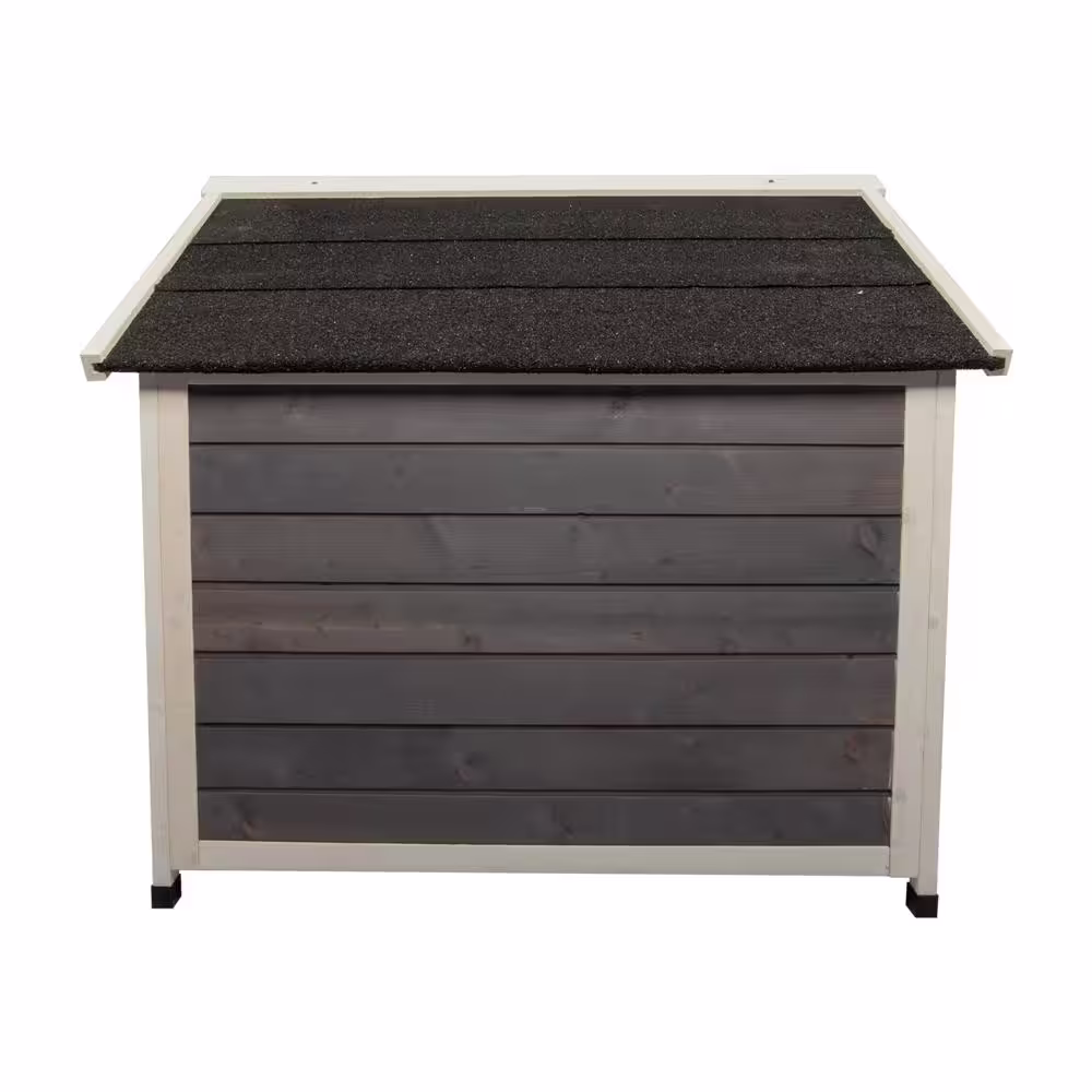 Foobrues Solid Pine Wood Dog House with Porch and 1 Separate Living Rooms Medium