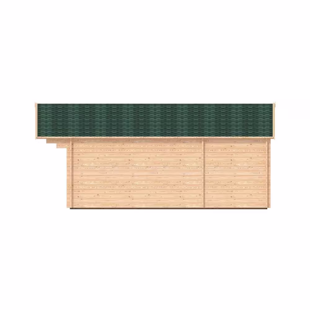 Hud-1 EZ Buildings 19 ft. x 19 ft. Multi-Room Log Cabin D.I.Y. Building kit
