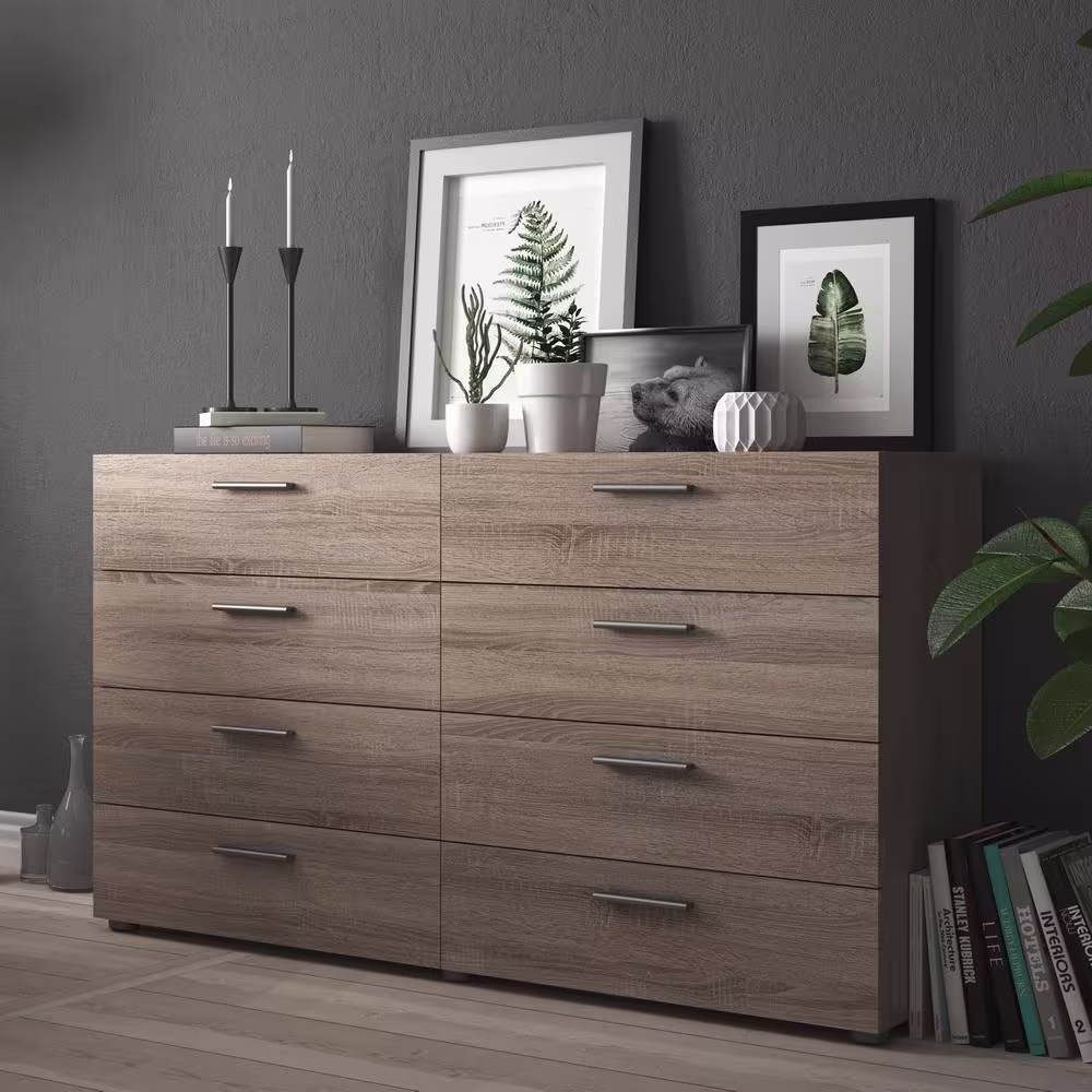 Tvilum Austin 8-Drawer Truffle Double Dresser