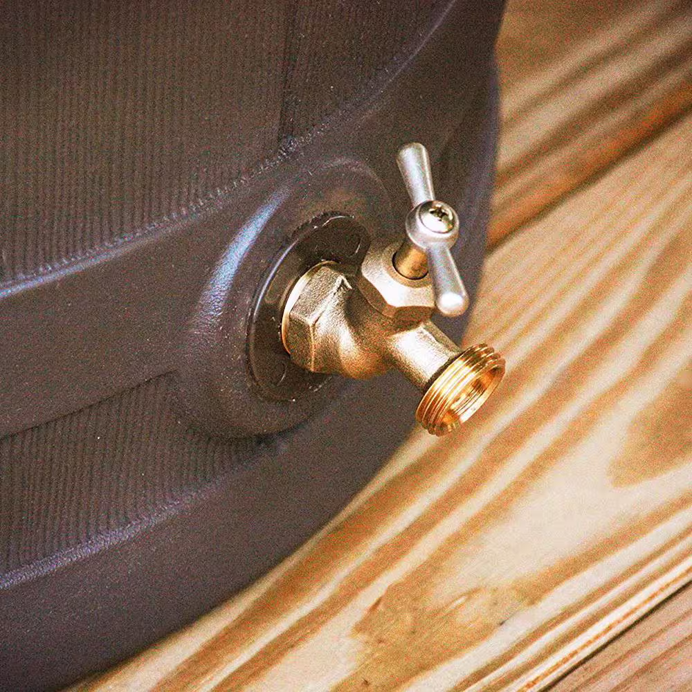 None Rain Wizard 50 Gal. Plastic Rain Barrel with Brass Spigot (5-Pack)